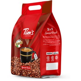 تصویر کافی میکس 3 در 1 تیمز بسته 48 عددی Tims 3 in 1 Coffee Mix  Pack of 48 Sachets