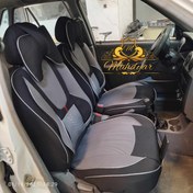 تصویر روکش صندلی پراید ۱۳۱/۱۳۲ طرح گوچی با پارچه جودون 