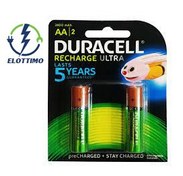 تصویر باتری شارژی قلمی 2 تایی 2400mAh دوراسل مدل Recharge Ultra اندازه AA ا Duracell Recharge Ultra 1.2V AA Battery Duracell Recharge Ultra 1.2V AA Battery