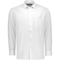 تصویر پیراهن آستین بلند مردانه تترون بروجرد رنگ سفید 