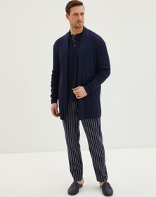 تصویر ست پیژامه فاق نرمال آستین بلند راه راه مردانه | کیگیلی Kiğılı 263843 