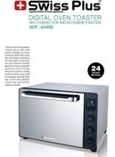 تصویر توستر سوئیس پلاس مدل SOT-4046S Toaster Swiss Plus model SOT-4046S