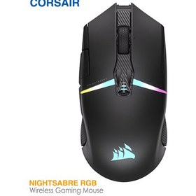 تصویر ماوس بی سیم گیمینگ کورسیر مدل NIGHTSABRE RGB Corsair NIGHTSABRE WIRELESS RGB Gaming Mouse