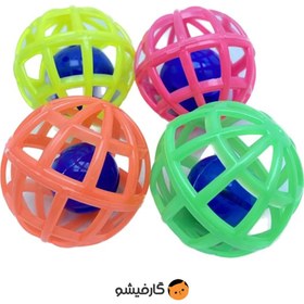 تصویر اسباب بازی گربه توپ صدا دار طرح بسکتبالی 