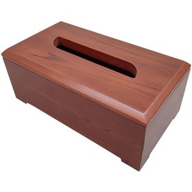 تصویر جعبه دستمال پایه چوبی 