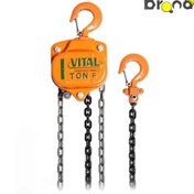 تصویر جرثقیل دستی ویتال ۱ تن با زنجیر ۶ متری 