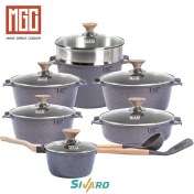 تصویر ست قابلمه 15 پارچه MGC مدل Emerald 