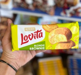 تصویر کیک لیمویی لاویتا روشن Roshen Lovita مدل بلاندی براونی BLONDIE BROWNIE ( بسته 152 گرمی ) 