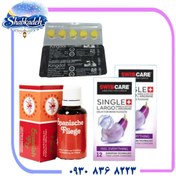 تصویر پک اقتصادی شماره ۲ (قطره اسپنیش فلای+ قرص تأخیری کینگدول ۱۰۰+ کاندوم حجم دهنده سینگل لارگو سوییس کر) 