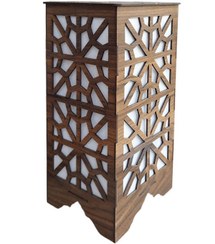 تصویر آباژور دکوراتیو‌ چوبی مدل فرهان 