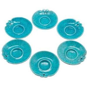 تصویر ست هفت سین طرح گل فیروزه ای - 6 تکه ا Turquoise Flower Haft Seen Set - 6 Pieces Turquoise Flower Haft Seen Set - 6 Pieces