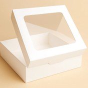 تصویر جعبه شیرینی طلق دار-14*19 ارتفاع7سانت-(100تایی) 