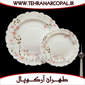 تصویر سرویس غذاخوری 25 پارچه آرکوپال (۶ نفره) لی لا صورتی iropal 25 Pcs