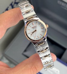 تصویر ساعت سیکو زنانه سیکو اکسکلوسیو مدل 3202 رنگ طلایی نقره ای صفحه سفید 