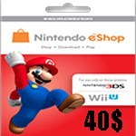 تصویر گیفت کارت 40 دلاری نینتندو Nintendo 