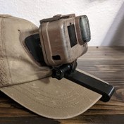 تصویر پایه نصب دوربین گوپرو Go Pro به کلاه نقاب دار کد1047 