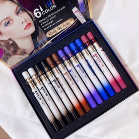 تصویر خط چشم رنگی ماژیکی 