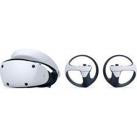 تصویر هدست و دسته واقعیت مجازی سونی مدل PlayStation VR2 ا Sony PlayStation VR2 Virtual Reality Headset And Controller Sony PlayStation VR2 Virtual Reality Headset And Controller