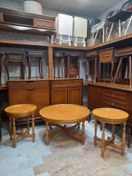 تصویر میز جلو مبلی گرد ۹۰*۹۰ با ۲ عسلی 