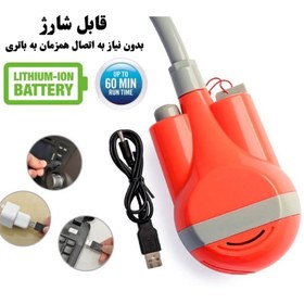 تصویر دوش سفری مدل شارژی کد K-1203 - آبی تیره 