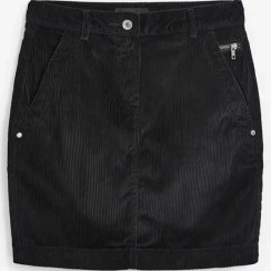 تصویر دامن کوتاه مخمل کبریتی جیب دار مشکی نکست NEXT 