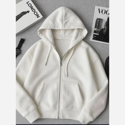 تصویر سویشرت کلاهدار - سفید 