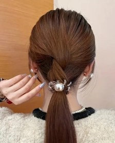 تصویر کش سیم تلفنی مرواریدی کد ۳۱۱۱ Telephone wire hair band