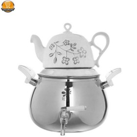 تصویر ست کتری و قوری پونته مدل متال کد 3260 Ponte Metal 006 Kettle and Teapot Set