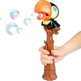 تصویر اسباب بازی حباب ساز موزیکال مدل طوطی bubble bird music light toy 