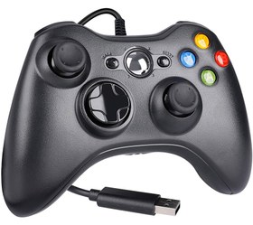 تصویر دسته بازی مایکروسافت ایکس باکس 360 سیم‌دار Microsoft gamepad Xbox 360 Wired Controller