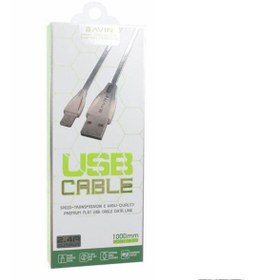 تصویر کابل شارژ و انتقال داده فلزی میکرو یو اس بی باوین Bavin CB-070 Micro USB Cable 1m 