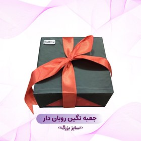 تصویر جعبه هدیه سیلور مدل نگین سایز بزرگ 