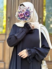 تصویر عبا زنانه مدل ماه بانو جنس کرپ الیزه 