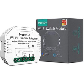 تصویر سوئیچ روشنایی کم نور الکسا هوشمند MoesGo WiFi 