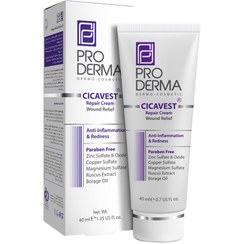 تصویر کرم بازسازی کننده پوست سیکا وست پرودرما مناسب انواع پوست ۴۰ میلی لیتر Pro Derma Cicavest Repair Cream 40 ml