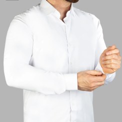تصویر پیراهن دوشین یقه ایتال سفید 