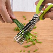 تصویر قیچی سبزی ۵تیغ - صورتی 