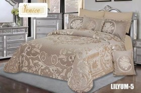 تصویر روتختی جاکارد ترک 8 تیکه لیلیوم jakard bed set lilum