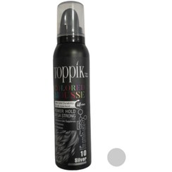 تصویر تاپیک موس مو رنگی نقره ای 125 میل 