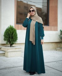 تصویر مانتو عبای کرپ الیزه مدل دلارام 