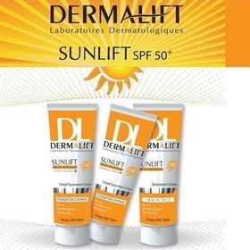 تصویر کرم ضد آفتاب بی رنگ مناسب پوست خشک spf50 حجم 40میل درمالیفت Dermalift Sunlift Spf50 Sunscreen Cream For Dry And Normal S 