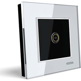 تصویر فیش آنتن ماهواره ویرا مدل امگا سفید سفید مشکی Veera Switch And Sockets White White Black Omega