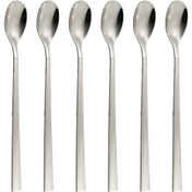 تصویر قاشق شربت خوری 6 نفره ناب استیل طرح فلورانس مات (6 پارچه) NabSteel Florence Steel-Matte Iced-Tea Spoon 6 Pcs