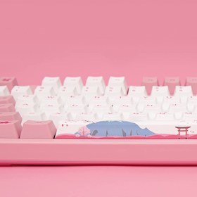 تصویر کیبورد گیمینگ Akko 87 Key Mechanical Akko 87 Key Mechanical Gaming Keyboard Pink Wired TKL Compute Keyboard World Tour Tokyo with Programmable Macros, OEM Profile PBT Dye-Sub Keycaps and N-Key Rollover (Pink Linear Switch)