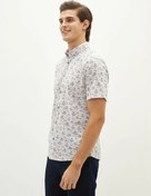 تصویر پیراهن اورجینال مردانه طرح دار آستین کوتاه اسلیم فیت ال سی وایکیکی 