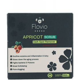 تصویر صابون لایه بردار صورت حاوی عصاره زردآلو فلویو 110 گرم FLOVIO Apricot Scrub Soap 110g