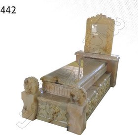 تصویر سنگ قبر مرمر کرمی 442 