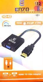 تصویر تبدیل صدادار ENZO-42 HDMI TO VGA 