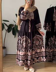 تصویر سرمه کالکشن - پیراهن ماکسی نخل 