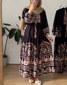 تصویر سرمه کالکشن - پیراهن ماکسی نخل 